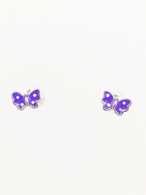 PENDIENTE MARIPOSA MORADO